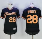 Giants #28 Buster Posey Black Flexbase Authentic Collection Cooperstown Stitched Jerseys