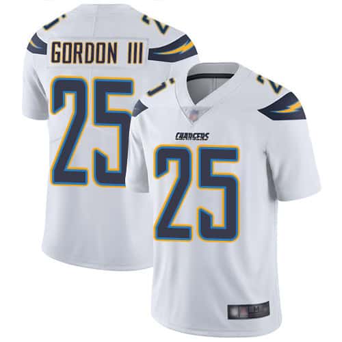 Chargers #25 Melvin Gordon White Vapor Untouchable Limited Stitched Jersey Jersey
