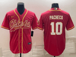Kansas City Chiefs #10 Isiah Pacheco Red With Patch Cool Base Stitched Jersey