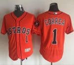 Astros #1 Carlos Correa Orange Flexbase Authentic Collection Stitched Jersey