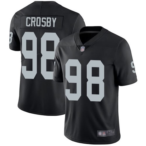 Raiders #98 Maxx Crosby Black Vapor Untouchable Limited Stitched Jersey