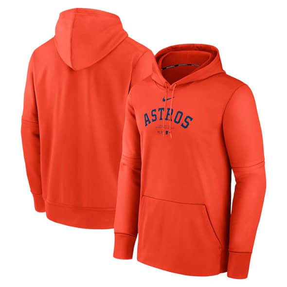 Houston Astros Orange Collection Practice Performance Pullover Hoodie