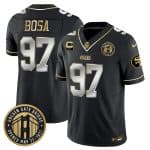 San Francisco 49ers #97 Nick Bosa Black F.U.S.E. Golden Gate Bridge With 1-Star C Patch Vapor Limited Stitched Jersey