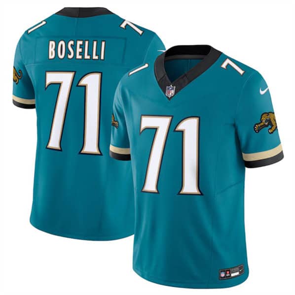 Jacksonville Jaguars #71 Tony Boselli Teal 2024 F.U.S.E. Prowler Throwback Vapor Limited Stitched Jersey