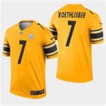 Pittsburgh Steelers #7 Ben Roethlisberger Gold Inverted Legend Stitched Jersey