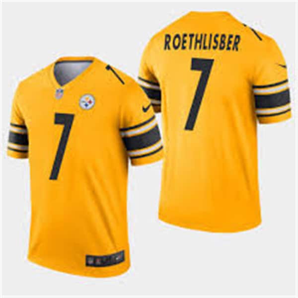 Pittsburgh Steelers #7 Ben Roethlisberger Gold Inverted Legend Stitched Jersey