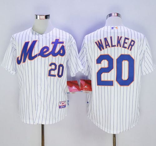 Mets #20 Neil Walker White(Blue Strip) Home Cool Base Stitched Jersey
