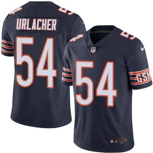 Bears #54 Brian Urlacher Navy Blue Stitched Limited Rush Nike Jersey