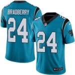 Panthers #24 James Bradberry Blue Stitched Limited Rush Nike Jersey