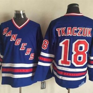 Rangers #18 Walt Tkaczuk Blue CCM Heroes Of Hockey Alumni Stitched Jersey