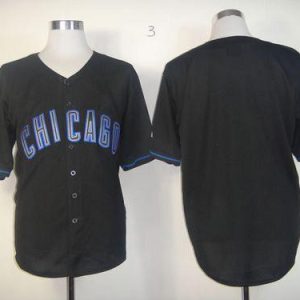 Cubs Blank Black Fashion Stitched Jersey
