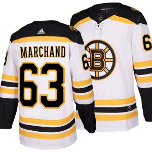 Boston Bruins #63 Brad Marchand White Stitched Adidas Jersey