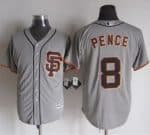 Giants #8 Hunter Pence Grey Road 2 New Cool Base Stitched Jersey