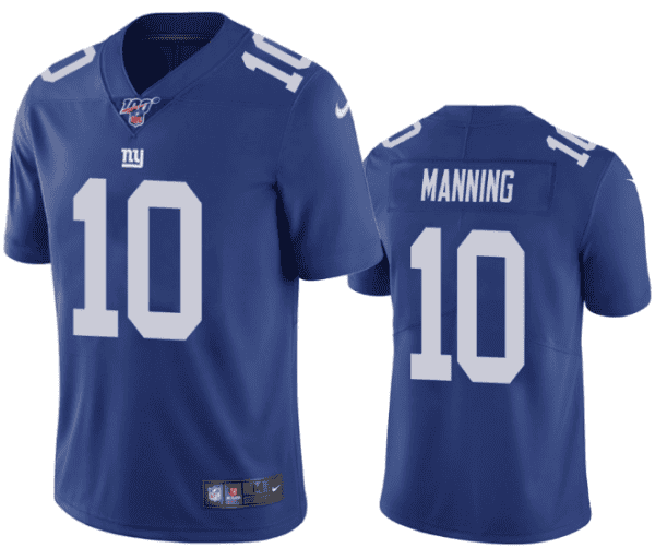 New York Giants #10 Eli Manning Blue 2019 100th Season Vapor Untouchable Limited Stitched Jersey