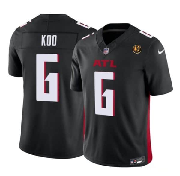Atlanta Falcons #6 Younghoe Koo Black 2023 F.U.S.E. With John Madden Patch Vapor Limited Stitched Jersey