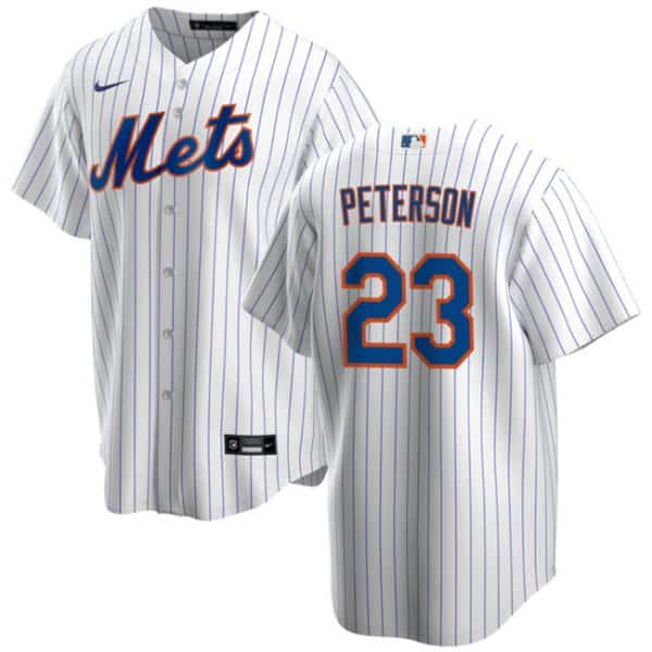 New York Mets #23 David Peterson White Cool Base Stitched Jersey