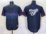 Toronto Blue Jays Team Big Logo Navy 2024 City Connect Limited Stitched Jersey