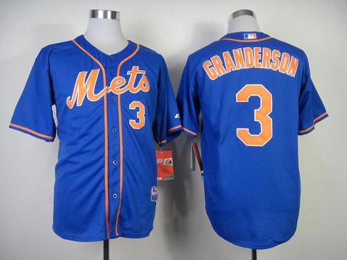 Mets #3 Curtis Granderson Blue Alternate Home Cool Base Stitched Jersey