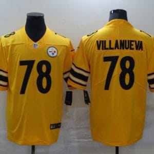 Pittsburgh Steelers #78 Alejandro Villanueva Gold Inverted Legend Limited Stitched Jersey