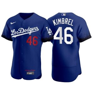 Los Angeles Dodgers #46 Craig Kimbrel Royal City Connect Flex Base Stitched Jersey