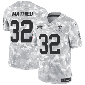 New Orleans Saints #32 Tyrann Mathieu Arctic Camo 2024 F.U.S.E. Salute To Service Limited Stitched Jersey