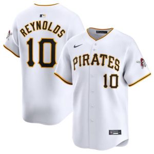Pittsburgh Pirates #10 Bryan Reynolds White Home Limited Stitched Jersey
