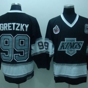 Kings #99 Wayne Gretzky Black CCM Throwback Stitched Jersey