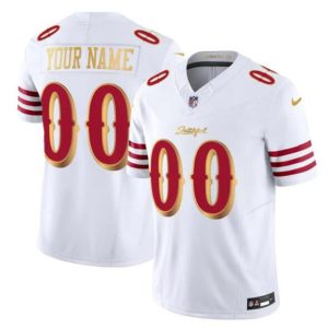 San Francisco 49ers Custom White Gold 2025 F.U.S.E. ¡°Rivalries¡± Vapor Limited Stitched Jersey