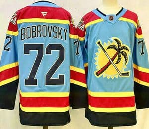Florida Panthers #72 Sergei Bobrovsky Blue 2024 Reverse Retro Stitched Jersey