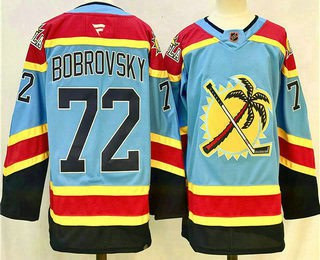 Florida Panthers #72 Sergei Bobrovsky Blue 2024 Reverse Retro Stitched Jersey