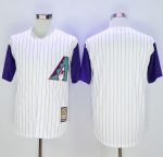Diamondbacks Blank White Hall Of Fame Cool Base Stitched Jersey