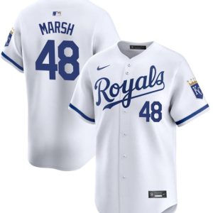 Kansas City Royals #48 Alec Marsh White 2024 Home Limited Cool Base Stitched Jersey