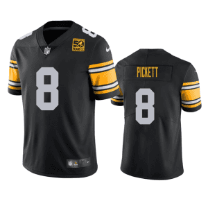 Pittsburgh Steelers #8 Kenny Pickett Black 2023 50th Anniversary Vapor Untouchable Limited Jersey