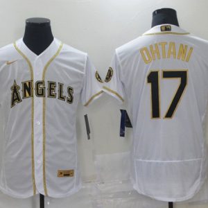 Los Angeles Angels #17 Shohei Ohtani White Flex Base Stitched Jersey