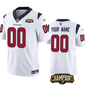 Houston Texans Custom White 2023 F.U.S.E. AFC South Champions Patch Vapor Limited Stitched Jersey