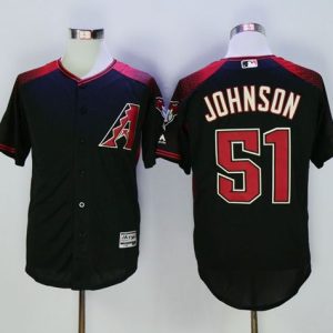 Diamondbacks #51 Randy Johnson Black Brick New Cool Base Stitched Jersey