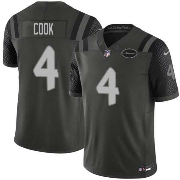 New York Jets #4 Brady Cook Black 2025 F.U.S.E. ¡°Rivalries¡± Vapor Limited Football Stitched Jersey