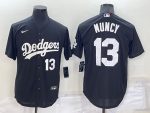 Los Angeles Dodgers #13 Max Muncy Black Cool Base Stitched Baseball Jersey