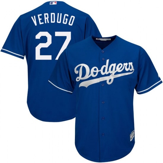 Los Angeles Dodgers #22 Alex Verdugo Blue Cool Base Stitched Jersey