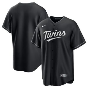 Minnesota Twins Blank Black Lights Out Limited Stitched Jersey