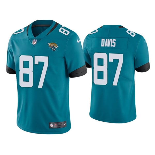 Jacksonville Jaguars #87 Tyler Davis Blue Vapor Untouchable Limited Stitched Jersey
