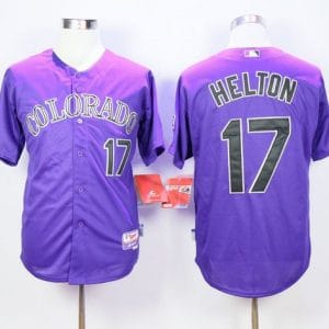 Rockies #17 Todd Helton Purple Cool Base Stitched Jersey