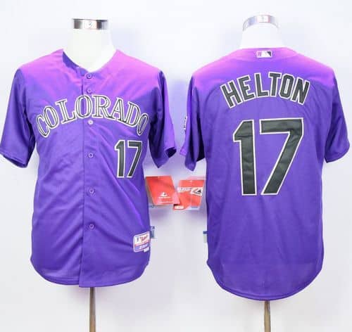 Rockies #17 Todd Helton Purple Cool Base Stitched Jersey