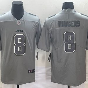 New York Jets #8 Aaron Rodgers Gray Vapor Untouchable Limited Stitched Jersey