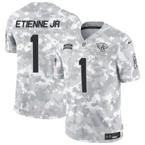 Jacksonville Jaguars #1 Travis Etienne Jr. Arctic Camo 2024 F.U.S.E. Salute To Service Limited Stitched Jersey