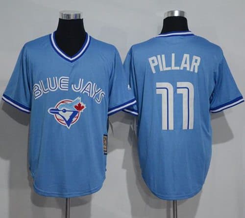 Blue Jays #11 Kevin Pillar Light Blue Cooperstown Throwback Stitched Jersey