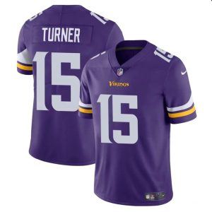Minnesota Vikings #15 Dallas Turner Purple 2024 Draft Vapor Untouchable Limited Stitched Jersey