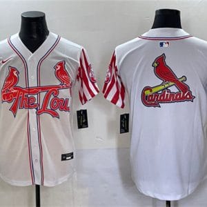 St. Louis Cardinals Team Big Logo White Independence Day Vapor Premier Limited Stitched Jerseys