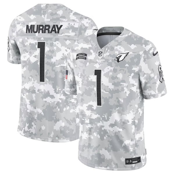 Arizona Cardinals #1 Kyler Murray Arctic Camo 2024 F.U.S.E. Salute To Service Limited Stitched Jersey