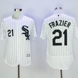 White Sox #21 Todd Frazier White(Black Strip) Flexbase Authentic Collection Stitched Jersey